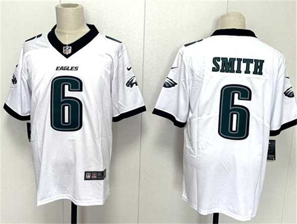 Men%27s Philadelphia Eagles #6 DeVonta Smith White 2024 New Vapor Untouchable Limited Stitched Jersey