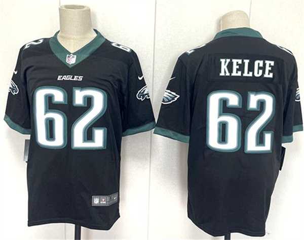 Men%27s Philadelphia Eagles #62 Jason Kelce Black 2024 New Vapor Untouchable Limited Stitched Jersey