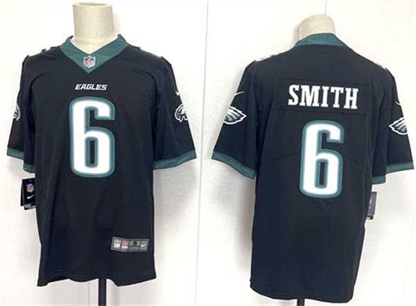 Men%27s Philadelphia Eagles #6 DeVonta Smith Black 2024 New Vapor Untouchable Limited Stitched Jersey