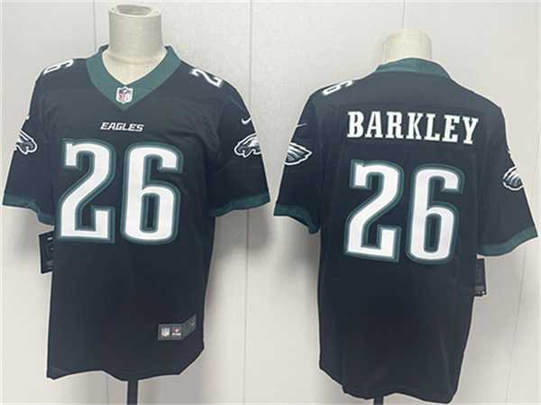 Men%27s Philadelphia Eagles #26 Saquon Barkley Black 2024 New Vapor Untouchable Limited Stitched Jersey