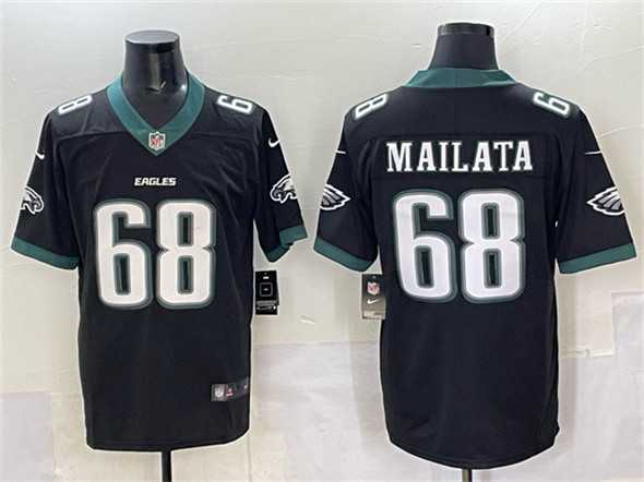 Men%27s Philadelphia Eagles #68 Jordan Mailata Black 2024 New Vapor Untouchable Limited Stitched Jersey