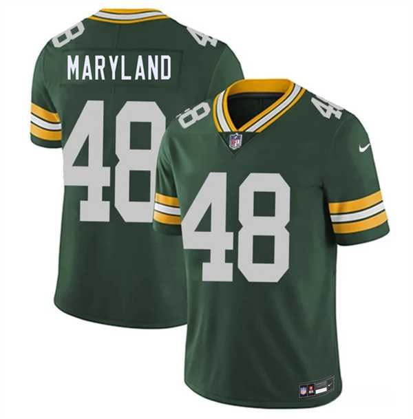 Men%27s Green Bay Packers #48 RJ Maryland Green 2026 Draft Vapor Untouchable Limited Stitched Jersey