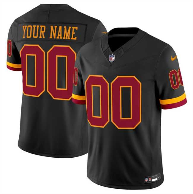Men%27s Washington Commanders Active Player Custom Black 2026 F.U.S.E. Hail Raiser Alternate Vapor Limited Stitched Football Jersey