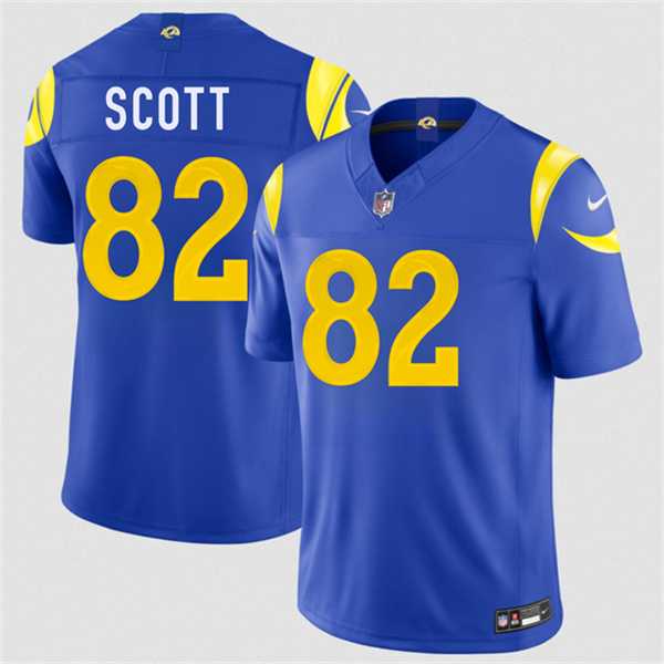 Men%27s Los Angeles Rams #82 Tyler Scott Royal 2026 F.U.S.E. Vapor Limited Stitched Jersey