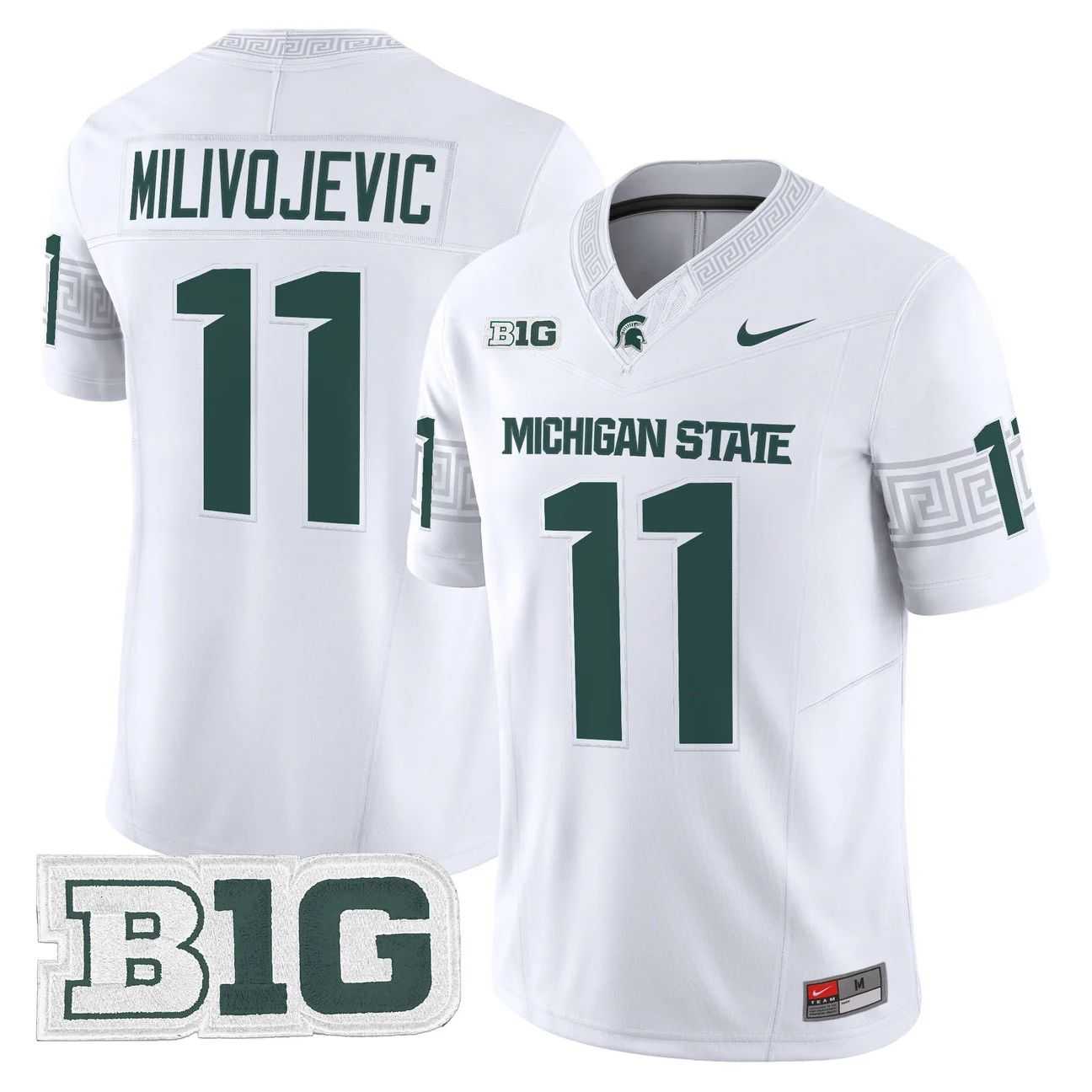 Men%27s Michigan State Spartans #11 ALESSIO MILIVOJEVIC 2026 Vapor Limited White Jersey Dzhi