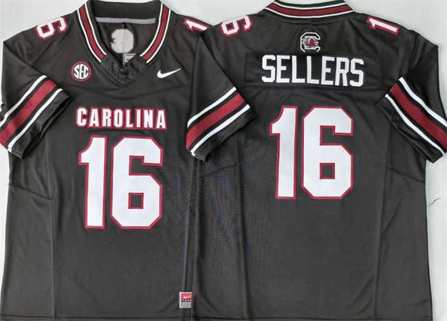 Men%27s South Carolina Fighting Gamecocks #16 LaNorris Sellers Black 2026 F.U.S.E. Stitched Jersey