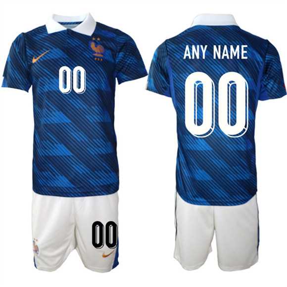 Men%27s France Custom Navy 2026 Home Soccer Jersey Suit