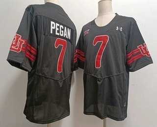 Men%27s Utah Utes #7 Braden Pegan Black College Jersey