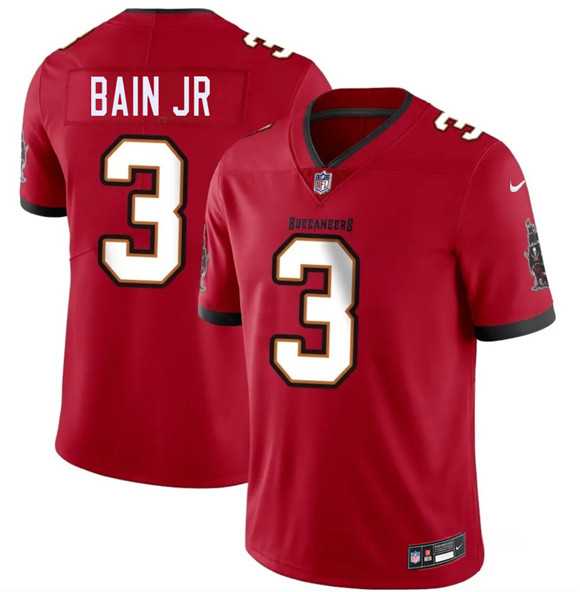 Men%27s Tampa Bay Buccaneers #3 Rueben Bain Jr Red 2026 Draft Vapor Limited Stitched Jersey