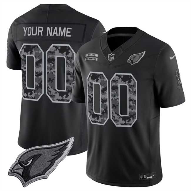 Men%27s Arizona Cardinals Active Player Custom Black F.U.S.E. 2026 Salute to Service Limited Football Stitched Jersey