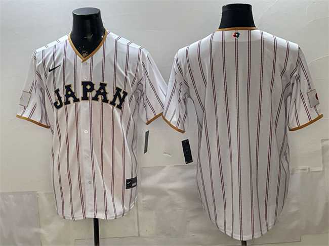 Men%27s Japan Blank White 2026 World Baseball Classic Home Stadium Stitched Jersey