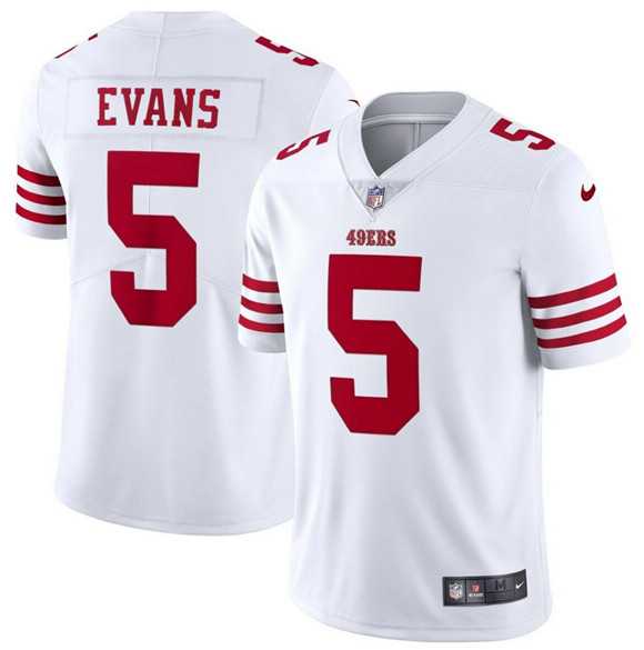 Men & Women & Youth San Francisco 49ers #5 Mike Evans White 2026 Vapor Untouchable Limited Stitched Jersey
