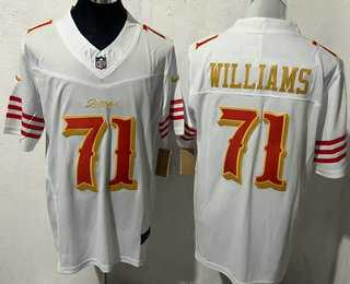 Men%27s San Francisco 49ers #71 Trent Williams Limited White Rivalries FUSE Vapor Jersey