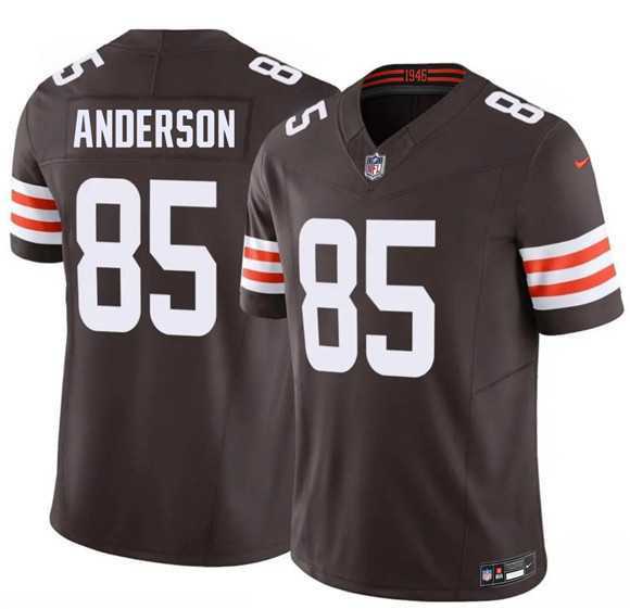 Men%27s Cleveland Browns #85 Aaron Anderson Brown 2026 Draft F.U.S.E. Vapor Limited Stitched Jersey Dzhi