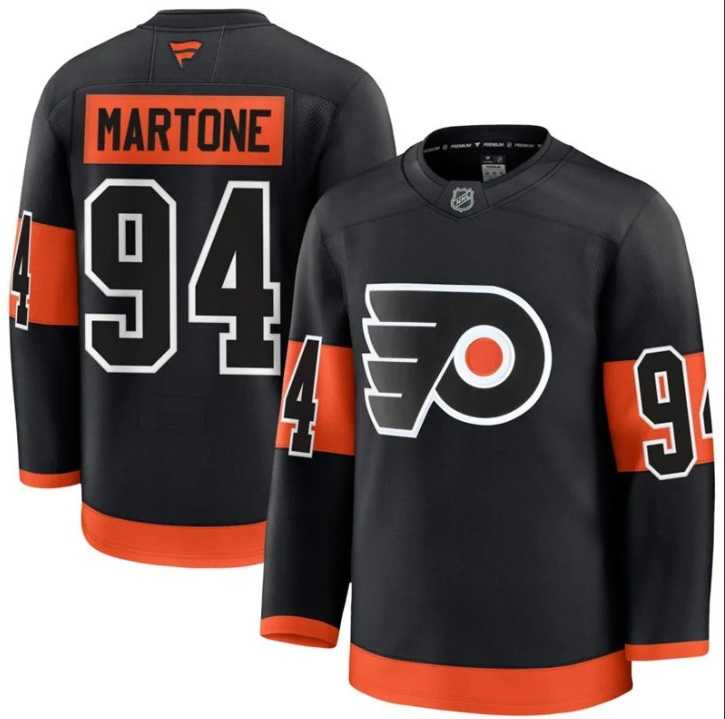 Men%27s Philadelphia Flyers #94 Porter Martone Fanatics Black Alternate Premium Jersey Dzhi