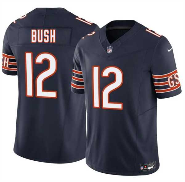 Men%27s Chicago Bears #12 Devin Bush Navy 2026 F.U.S.E. Vapor Untouchable Limited Stitched Jersey Dzhi
