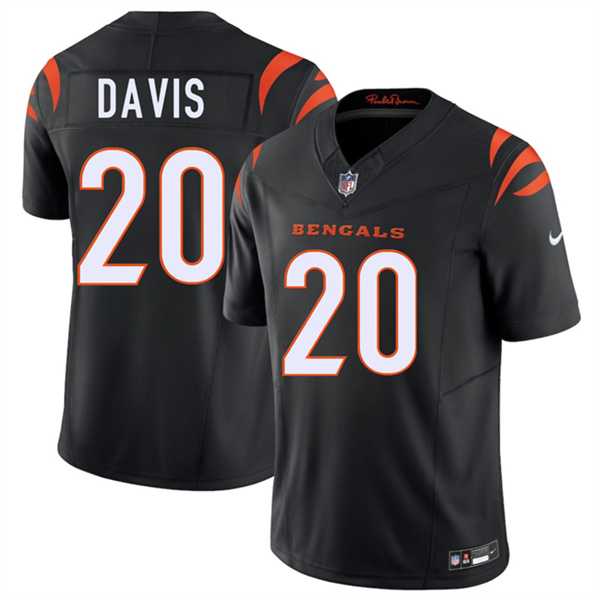 Men%27s Cincinnati Bengals #20 Tacario Davis Black 2026 Draft F.U.S.E. Vapor Untouchable Limited Stitched Jersey Dzhi