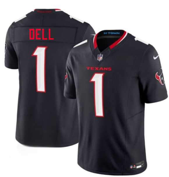 Men%27s Houston Texans #1 Tank Dell Navy 2nd Alternate 2026 F.U.S.E. Vapor Limited Stitched Jersey Dzhi