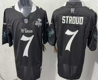 Men%27s Houston Texans #7 CJ Stroud Limited Black Screwstan FUSE Vapor Jersey Dzhi