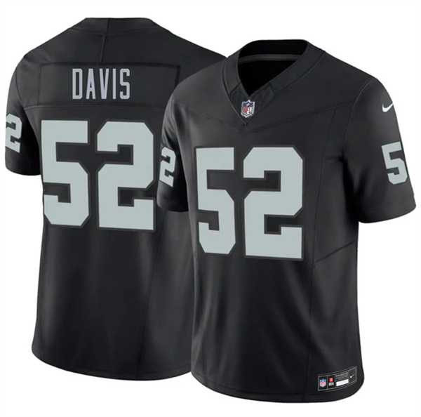 Men%27s Las Vegas Raiders #52 Jamin Davis Black 2026 F.U.S.E. Vapor Untouchable Limited Stitched Jersey Dzhi