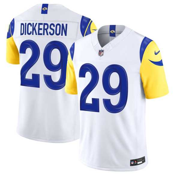 Men%27s Los Angeles Rams #29 Eric Dickerson White 2026 F.U.S.E. Vapor Limited Stitched Jersey Dzhi