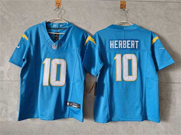 Women%27s Los Angeles Chargers #10 Justin Herbert Blue 2025 F.U.S.E. Alternate Vapor Limited Stitched Jersey