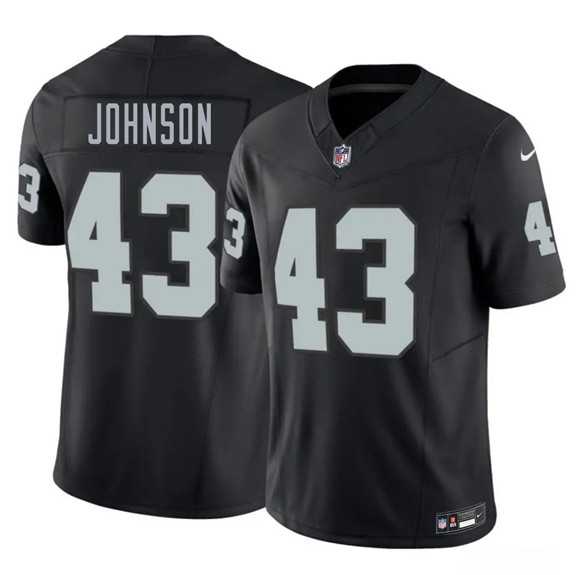 Men%27s Las Vegas Raiders #43 Dalton Johnson Black 2026 F.U.S.E. Vapor Untouchable Limited Stitched Jersey Dzhi