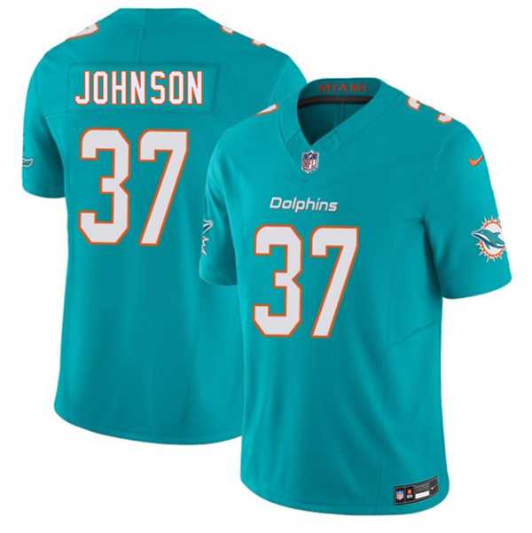 Men%27s Miami Dolphins #37 Isaiah Johnson Aqua 2026 F.U.S.E. Vapor Limited Stitched Jersey Dzhi