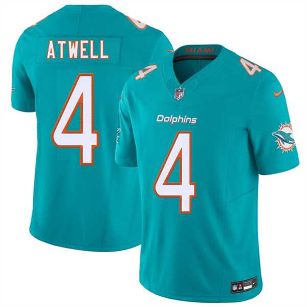 Men%27s Miami Dolphins #4 Tutu Atwell Aqua 2026 F.U.S.E. Vapor Limited Stitched Jersey Dzhi