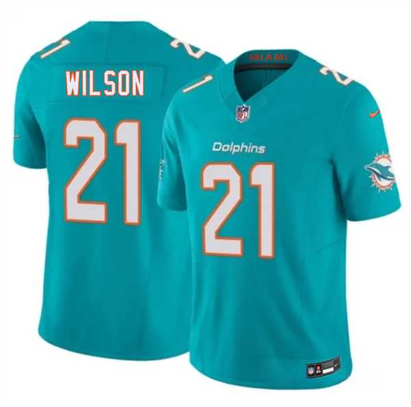 Men%27s Miami Dolphins #21 Marco Wilson Aqua 2026 F.U.S.E. Vapor Limited Stitched Jersey Dzhi