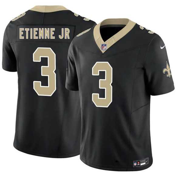 Men%27s New Orleans Saints #3 Travis Etienne Jr Black 2026 F.U.S.E Vapor Limited Stitched Jersey Dzhi
