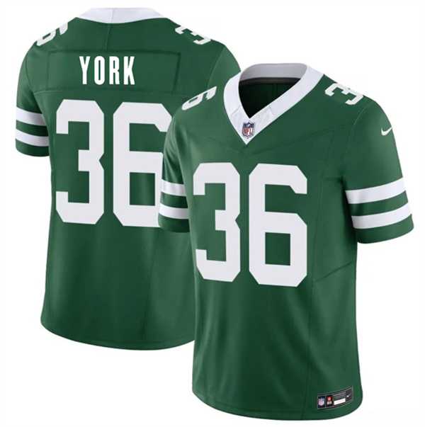 Men%27s New York Jets #36 Cade York Green 2026 F.U.S.E. Vapor Untouchable Limited Stitched Jersey Dzhi