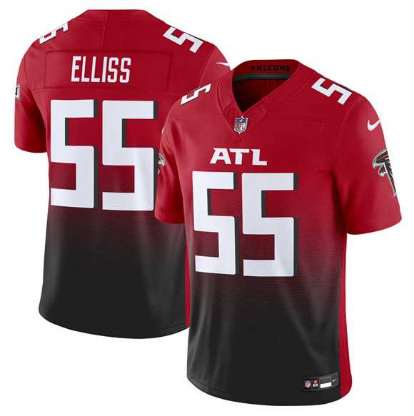 Men%27s Atlanta Falcons #55 Kaden Elliss Red Black 2025 F.U.S.E Vapor Untouchable Limited Stitched Jersey Dzhi