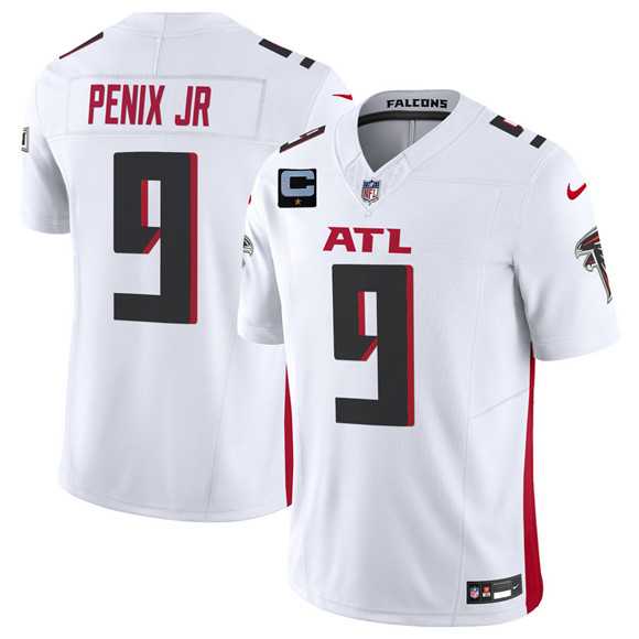 Men%27s Atlanta Falcons #9 Michael Penix Jr White 2025 F.U.S.E. With 1-Star C Patch Vapor Untouchable Limited Stitched Jersey Dzhi