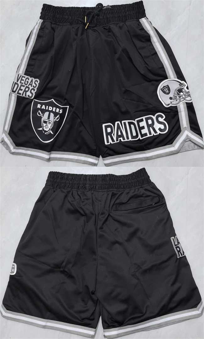 Men%27s Las Vegas Raiders Black Shorts (Run Small)