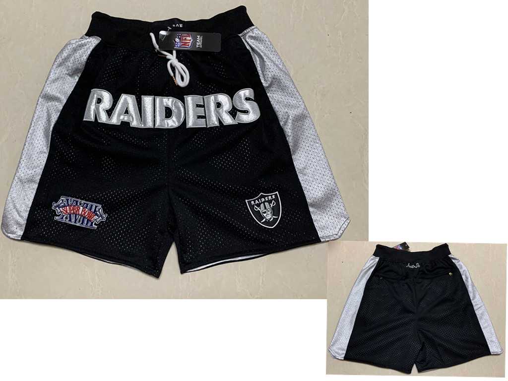 Men%27s Las Vegas Raiders Black Super Bowl Patch Just Don Shorts (Run Small)
