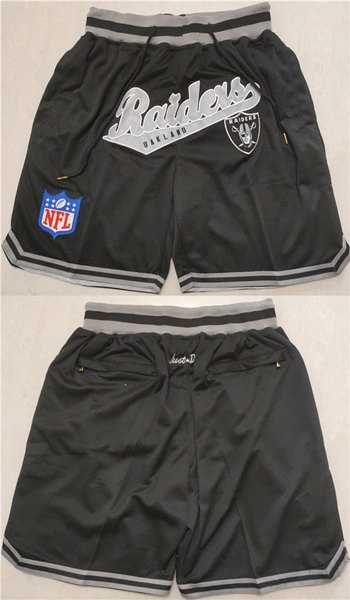 Men%27s Las Vegas Raiders Black Shorts2 (Run Small)