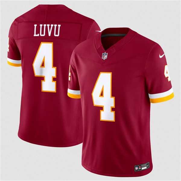 Men%27s Washington Commanders #4 Frankie Luvu Burgundy 2026 F.U.S.E. Vapor Limited Stitched Jersey Dzhi