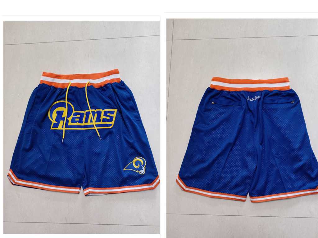 Men%27s Los Angeles Rams Blue Just Don Swingman Shorts (Run Small)