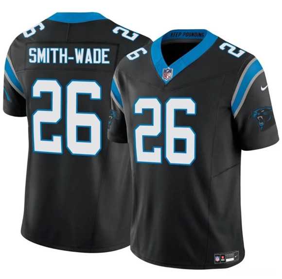 Men%27s Carolina Panthers #26 Chau Smith-Wade Black 2025 F.U.S.E. Vapor Limited Stitched Jersey Dzhi