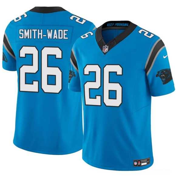 Men%27s Carolina Panthers #26 Chau Smith-Wade Blue 2025 F.U.S.E. Vapor Limited Stitched Jersey Dzhi