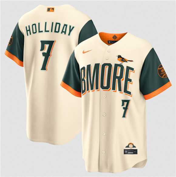 Men%27s Baltimore Orioles #7 Jackson Holliday Natural 2026 City Connect Stadium Stitched Jersey Dzhi