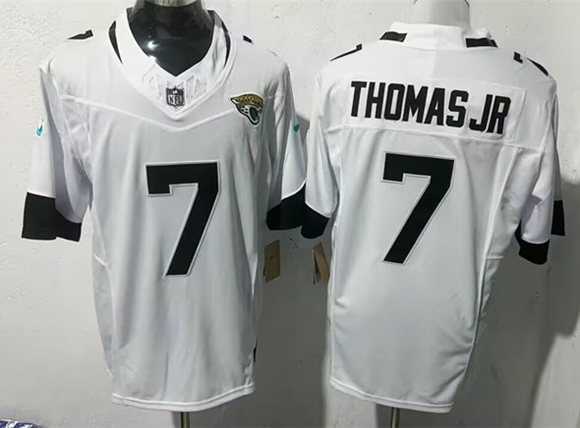 Men%27s Jacksonville Jaguars #7 Brian Thomas Jr White 2025 F.U.S.E. Vapor Limited Football Stitched Jersey