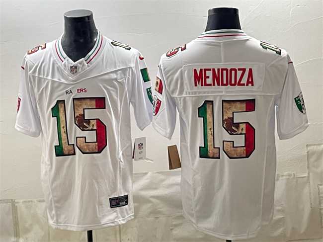 Men%27s Las Vegas Raiders #15 Fernando Mendoza White F.U.S.E. Mexico Vapor Untouchable Limited Stitched Jersey Dzhi