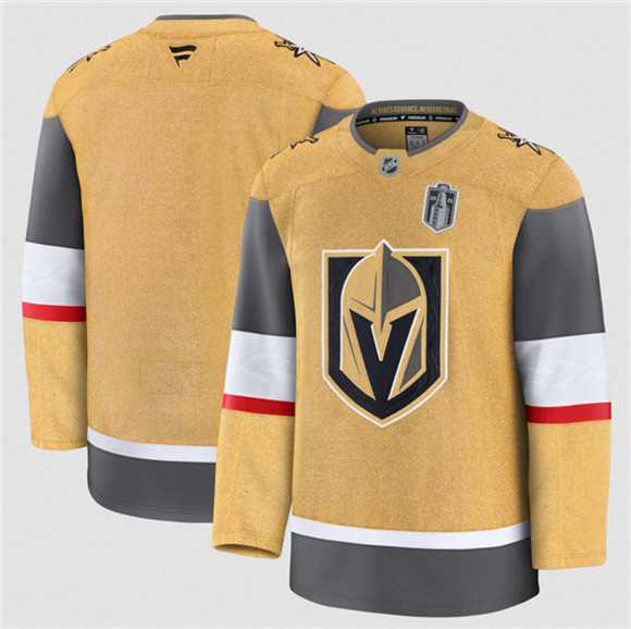 Men%27s Vegas Golden Knights Blank Gold 2026 Stanley Cup Final Patch Home Stitched Hockey Jersey Dzhi