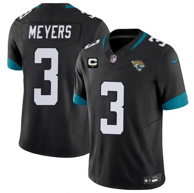 Men%27s Jacksonville Jaguars #3 Jakobi Meyers Black 2026 F.U.S.E. 1-Star C Patch Vapor Limited Stitched Jersey Dzhi