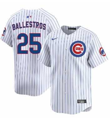 Men%27s Chicago Cubs #25 Moises ballesteros White Cool Base Stitched Jersey Dzhi