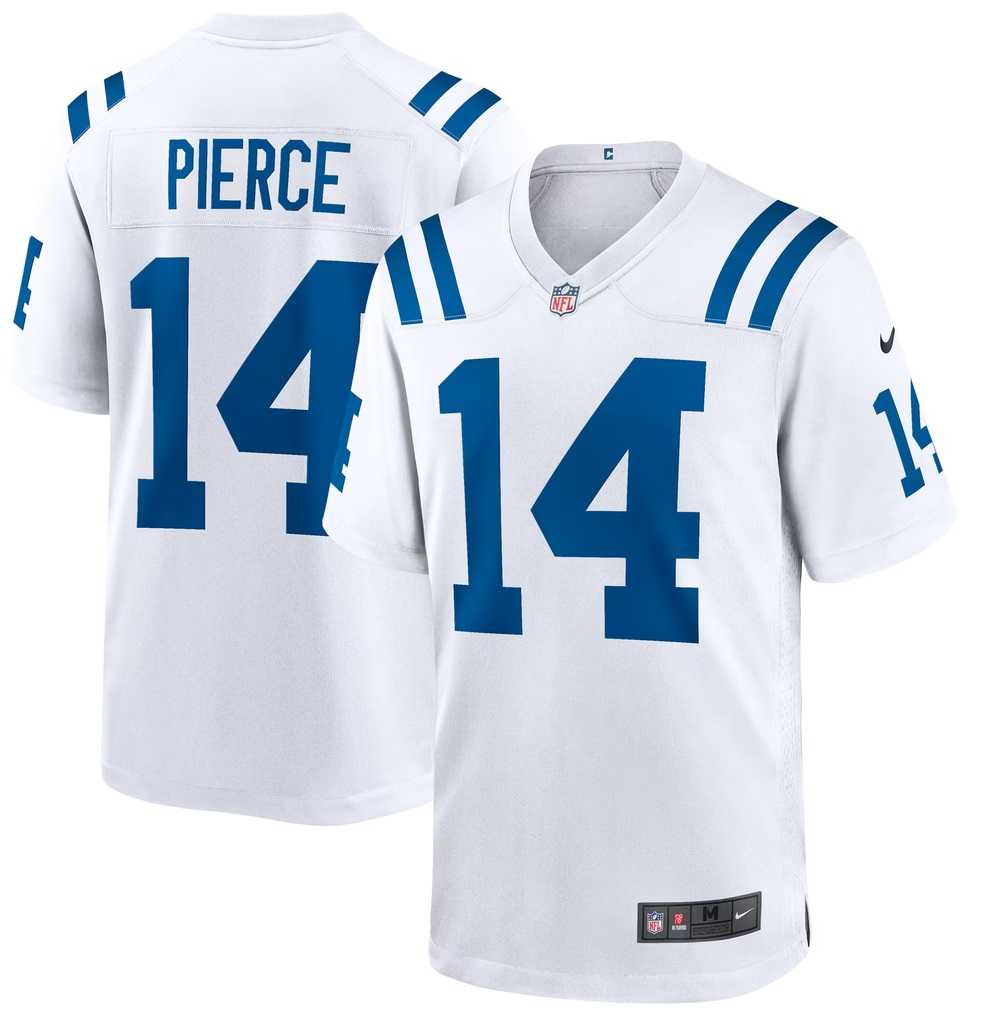Men%27s Indianapolis Colts #14 Alec Pierce Limited White Vapor Jersey Dzhi