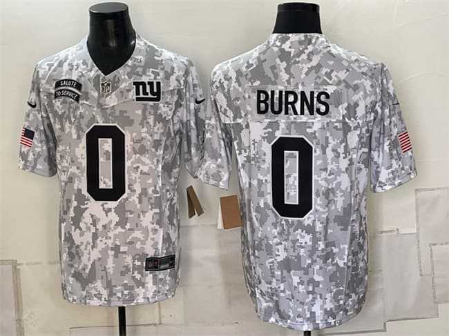 Men%27s New York Giants #0 Brian Burns 2024 F.U.S.E. Arctic Camo Salute to Service Limited Stitched Jersey Dzhi