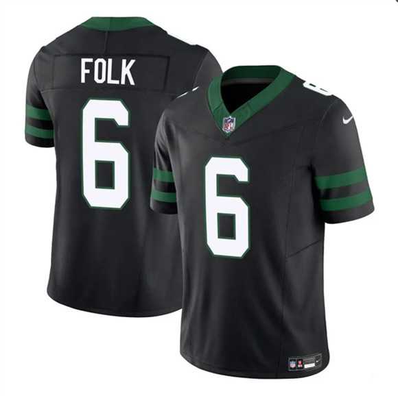 Men%27s New York Jets #6 Nick Folk Black 2025 F.U.S.E. Vapor Untouchable Limited Stitched Jersey